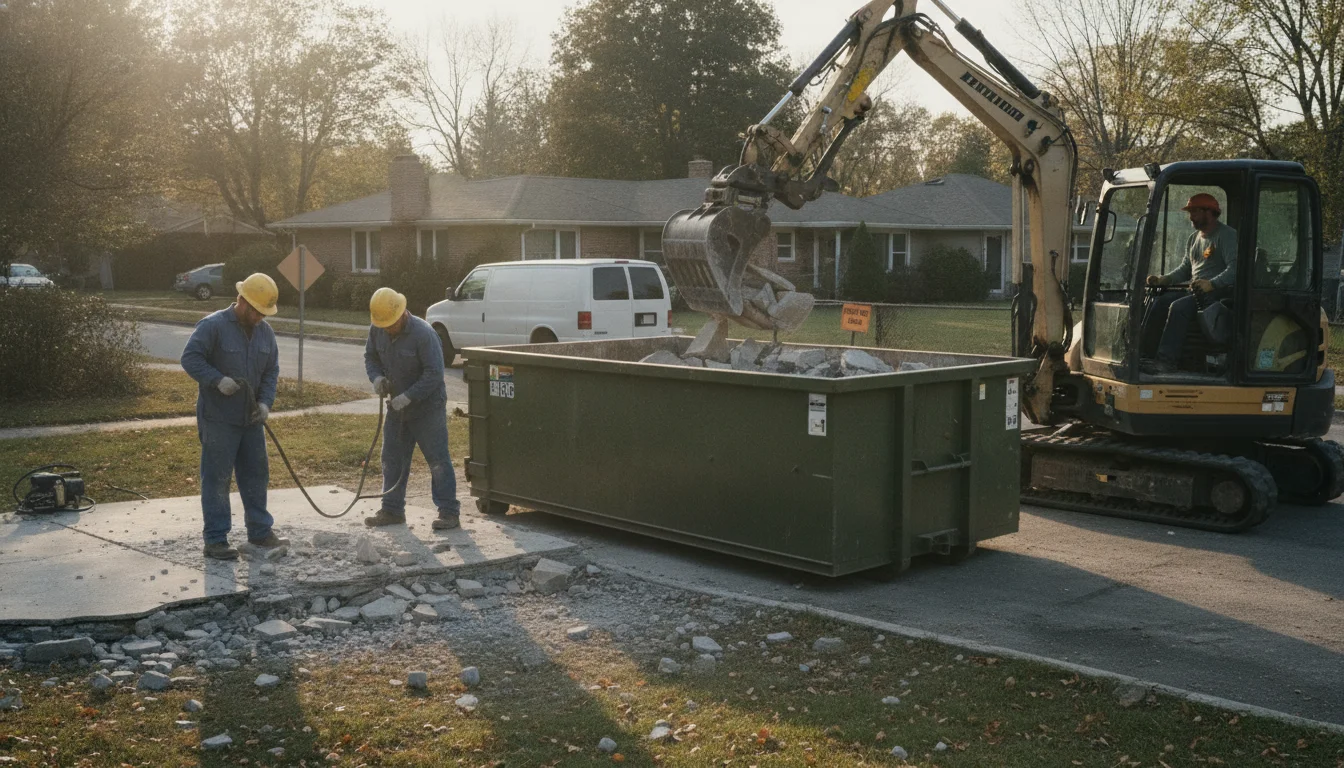 Concrete Disposal vs Dumpster Rental